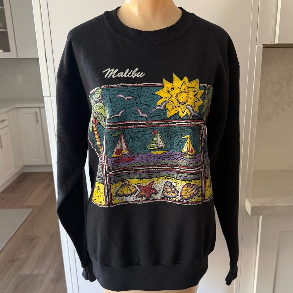 Vintage 1993 Lifestyles Malibu California Signal Sports Sweatshirt Size Medium